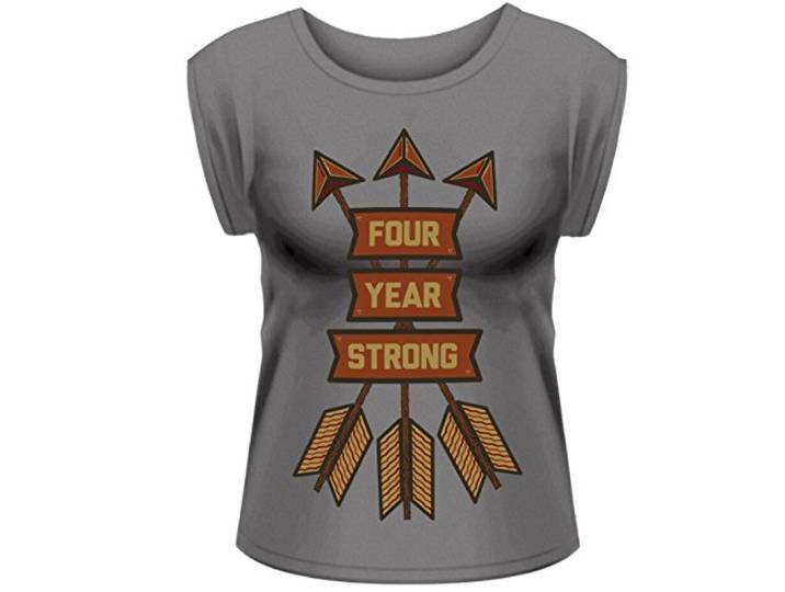 Plastic hoofd vrouwen vier jaar sterke pijlen GRST gestreepte kraag korte mouw T-Shirt