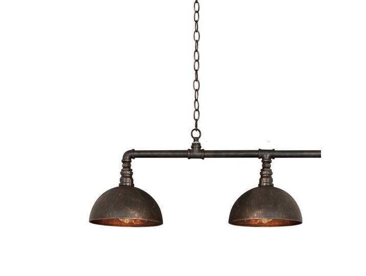 Suspension industriel 3 lampes en métal noir - amp