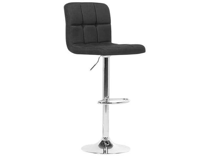 Barhocker 2er Set schwarz höhenverstellbar Stoff Metall modern Marion