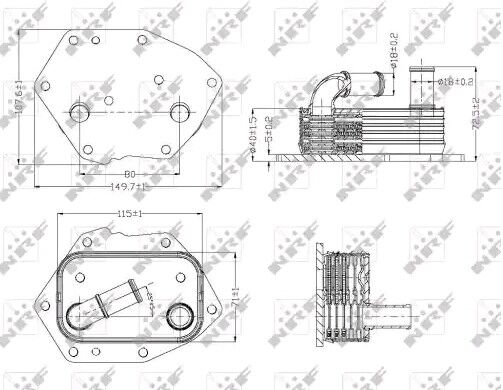 NRF 31313 Engine oil cooler