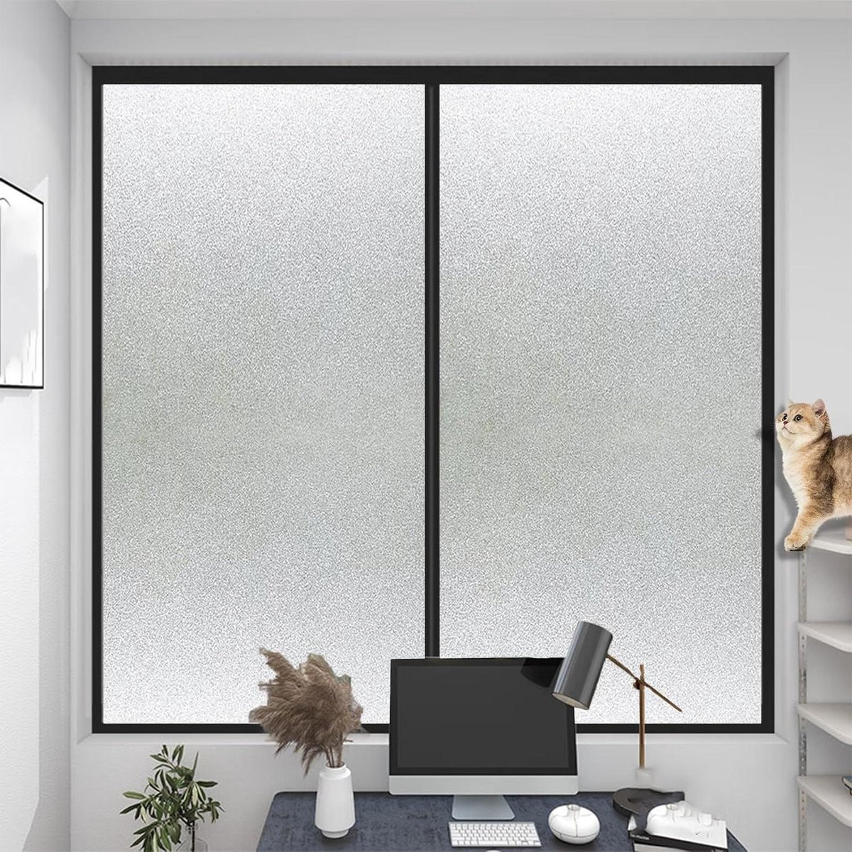 Zonwerende Raamfolie Mat - Privacy Creëren - Lijmvrij Statisch - 30 x 450 cm - Mat