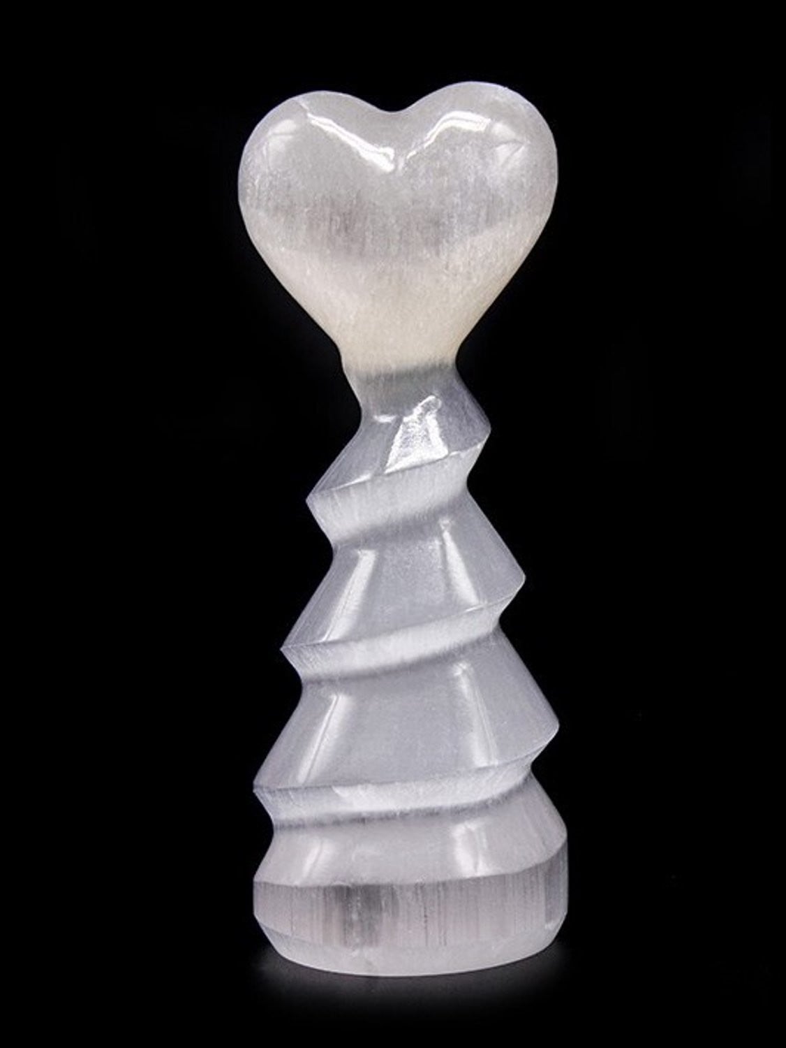 Seleniet Spiraal met Hart - 15 cm - Spirituele Decoratie