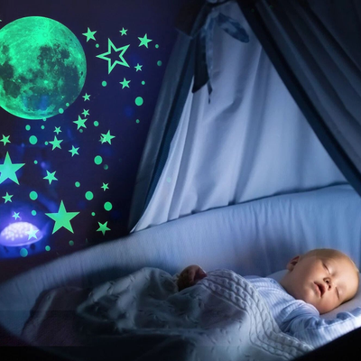 Drop Dash Deals Luminous Glow In The Dark Stars And Moon Wall Stickers, Space Art For Ceiling Decor Luminous Glow In The Dark Stars And Moon Wall Stickers, Space Art For Ceiling Decor