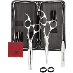 Olivia Garden Scheren SilkCut 2er- Set silber HS 5,75 u. MS 6,0 Zoll- S-1111