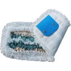 Wischmop aus Baumwolle TTS Spezialbezug Wet-System 50x13 cm Mikrofasermop mit Laschen zum Befestigen am Klapphalter