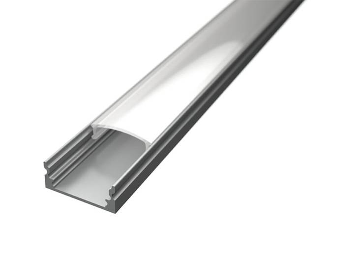 LED Strip Profiel - Velvalux Profi - Zilver Aluminium - 1 Meter - 17.4x7mm - Opbouw