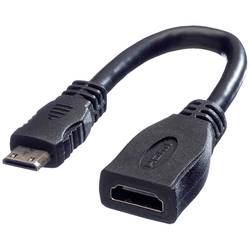 VALUE HDMI High Speed Kabel mit Ethernet, HDMI BU - Mini HDMI ST, 0,15 m 11.99.5586