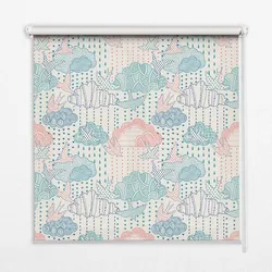 INNENROLLO - Fensterrollo - Rollo - 90x140 cm - Bunte Wolken mit Mustern