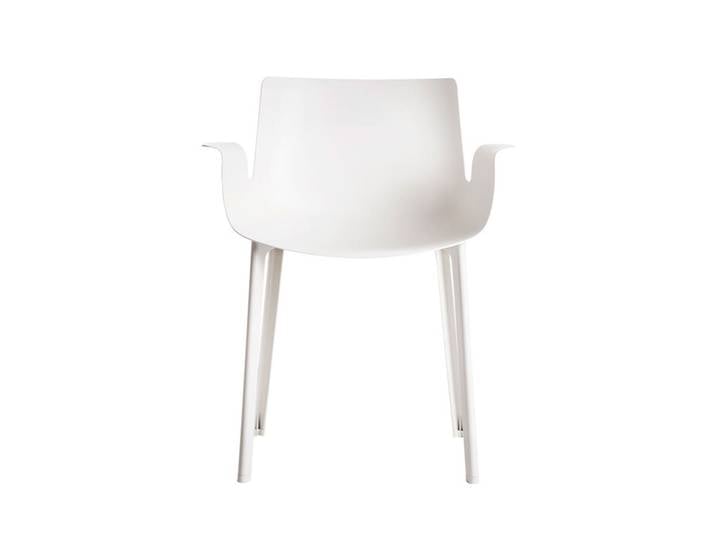 Kartell Esstischstuhl Piuma weiß, Designer Piero Lissoni, 62x77x54 cm