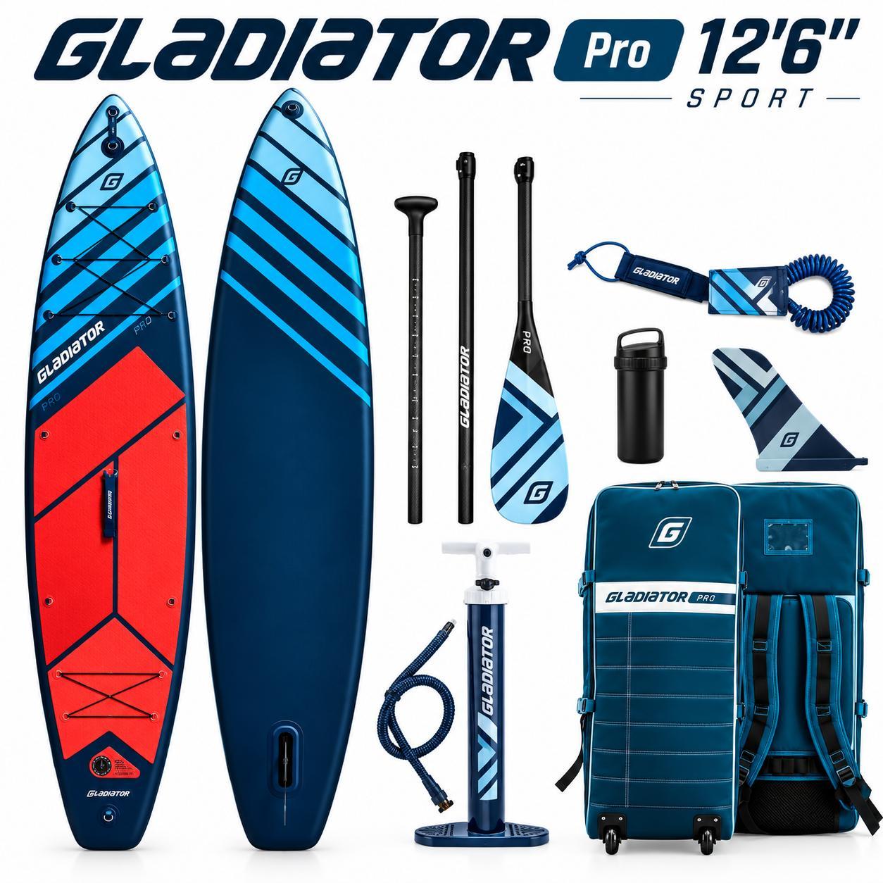 Gladiator PRO 12'6 SPORT SUP Board 220kg Double Layer Stand Up Paddle Touring iSUP