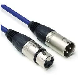 keepdrum DMX-Kabel Set Blau 3-pol XLR je 2x 3m-10m-15m (XLR Kabel), Audiokabel