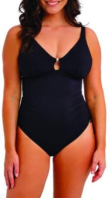 Plus Size Women's MERISSA NON WIRED PLUNGE SWIMSUIT by Fantasie Swim in Black (Size XL)