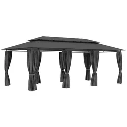 vidaXL, Pavillon, Mazonville (Mit Vorhang) (600 cm, 298 cm)