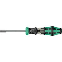 Bit-Satz Kraftform Kompakt 27 RA 2 schwarz/grün, 6-teilig, 1/4", mit Ratschenfunktion