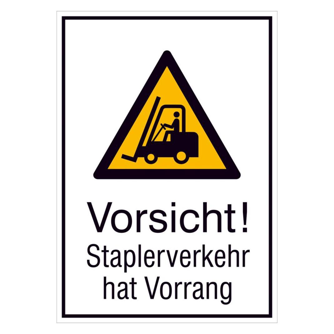Wolk Warn-Kombischild Vorsicht! Staplerverkehr hat Vorrang Aluminium B x (11.A8058)