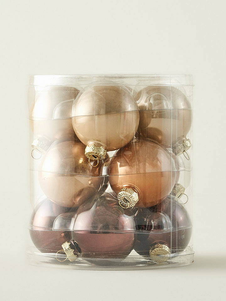 BELLA MAISON 12tlg. Weihnachtskugel-Set in Beige/ Braun - onesize