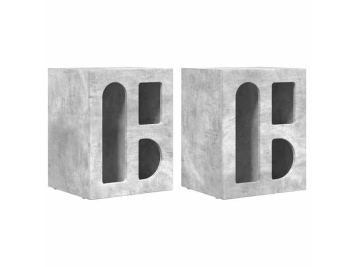 Coespram Nachttisch 2er Set, Beistelltisch Beton-Grau, 40x35x50 cm Praktische Ablageflächen für das Schlafzimmer, gefertigt aus formstabilem Holzwerkstoff im modernen Beton-Look.