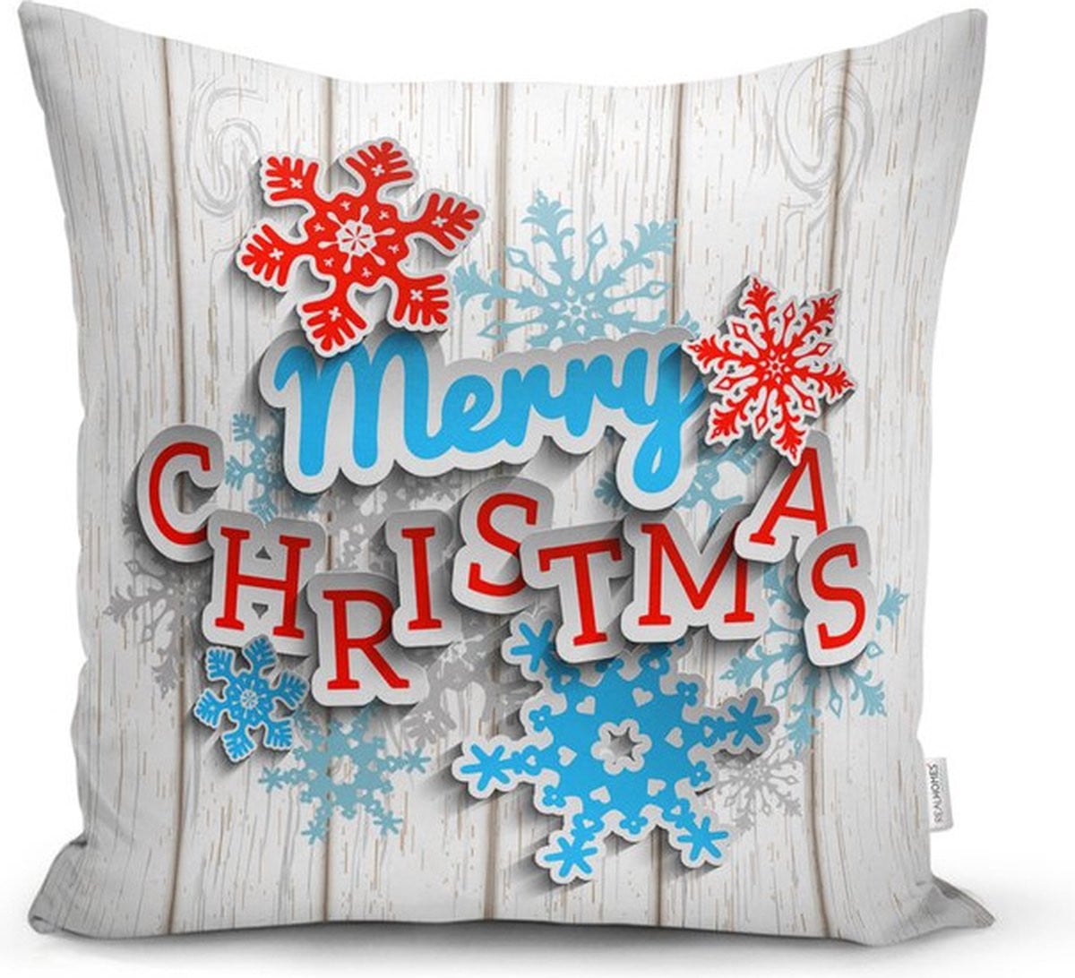 De Groen Home Velvet kussenhoes Merry Christmas - Sierkussen Kerst - 45 x 45 cm