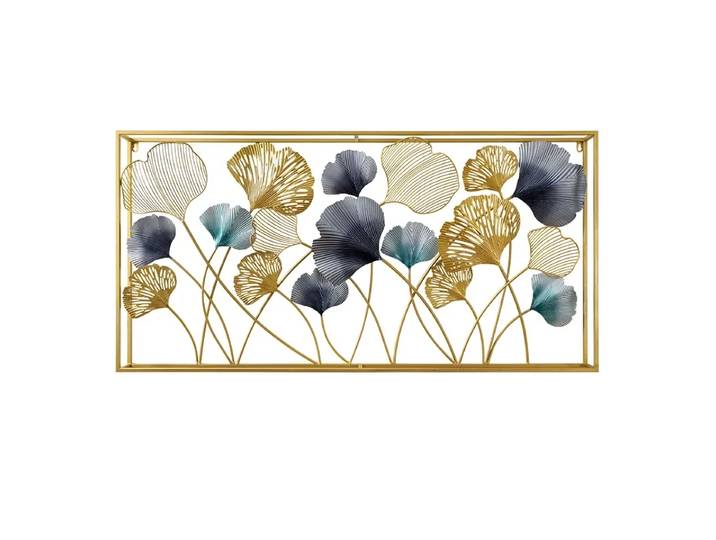 Nouveau Style chinois fer pendentif décoration murale salon fond mur porche métal décor à la maison créatif Ginkgo feuille tenture murale