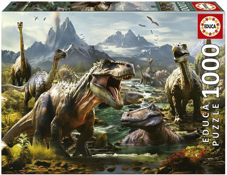 Puzzle 1000 pcs Dinosaures Féroces - Educa