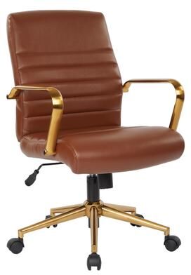 Office Star Products Baldwin Mid-Back Faux Leather Chair