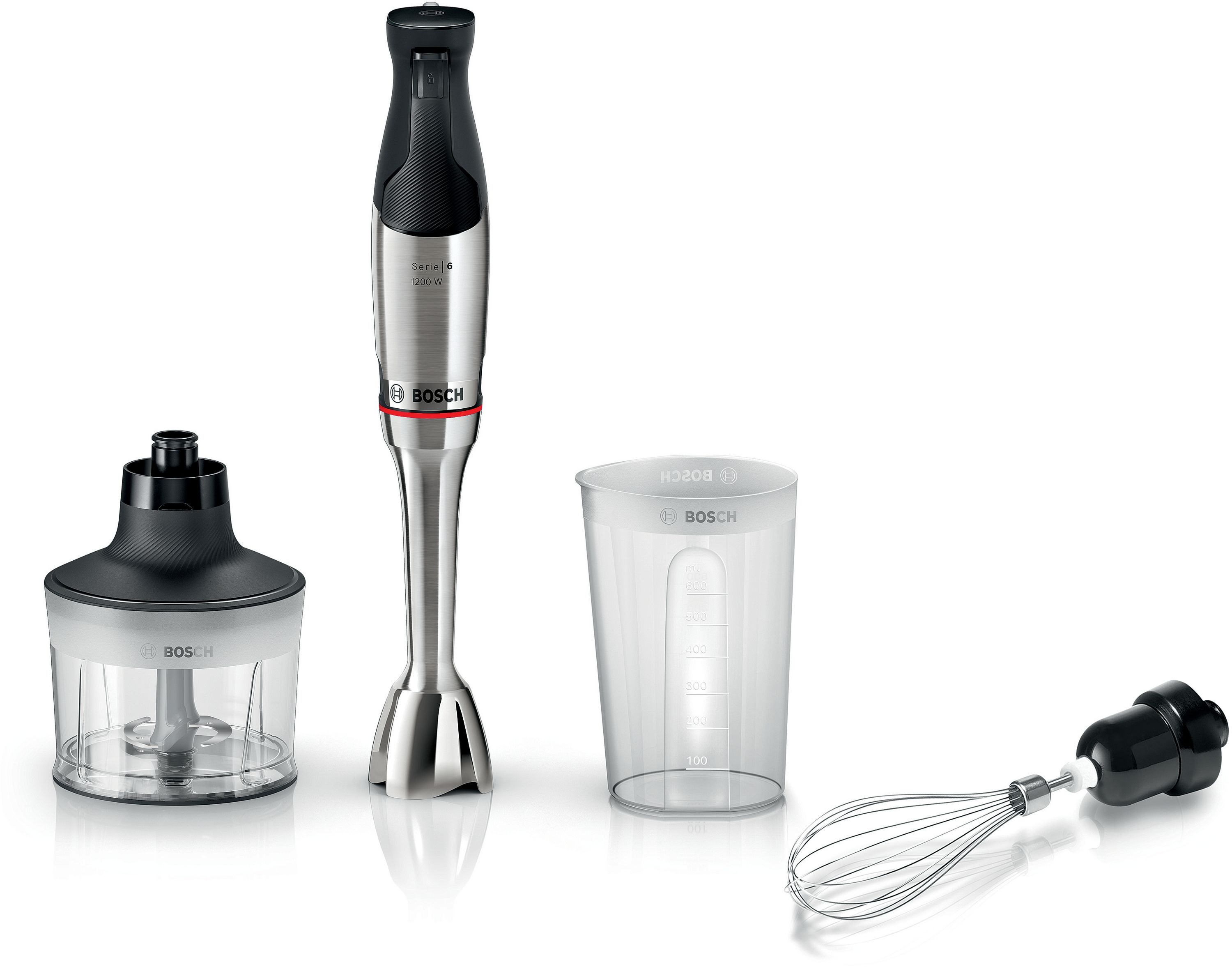 Bosch Serie 6 MSM6M831 ErgoMaster Tragbarer Mixer 1200 W (Edelstahl)