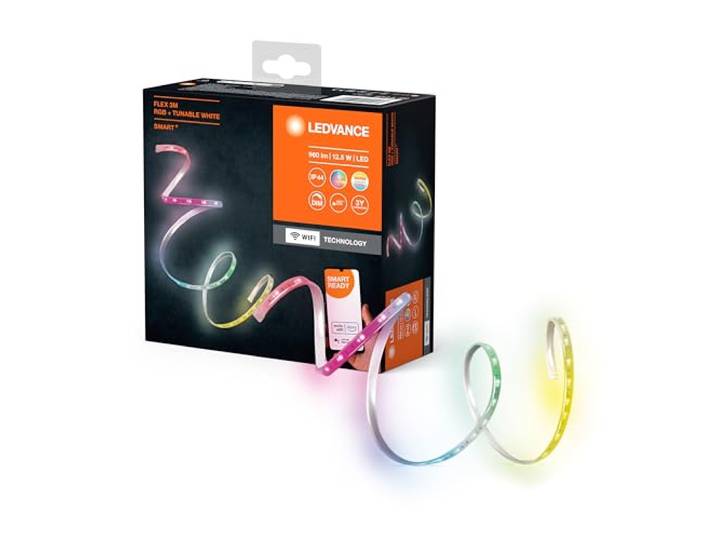 LEDVANCE SMART+ WIFI OUTD FLEX 3M LED-Streifen, weiß, 12W, 790lm, warm- bis kaltweiß steuerbar, RGB-Licht, für Außenbereich, App-steuerbar, lange Lebensdauer, einfache Montage, Schutzklasse IP44