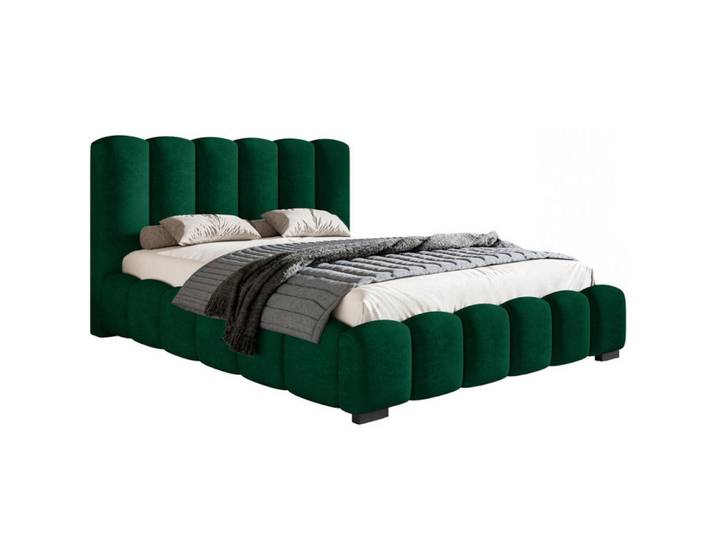 Sepro Meble Bett Bezugsstoff Flaschengrün BEN 18 Mit Bettkasten 120x200 cm, Grün, Schlafzimmer, Betten, Polsterbetten