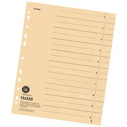 Falken - 80001688F 100x Trennblätter, 24 x 30cm, 230g/m2, durchgefärbt, 100er Poly - Chamois