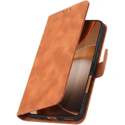 Avizar Brieftaschenhülle für Oppo Find X9 Ultra Wildlederoptik mit Ständer (Oppo Find X9 Ultra), Smartphone Hülle, Braun