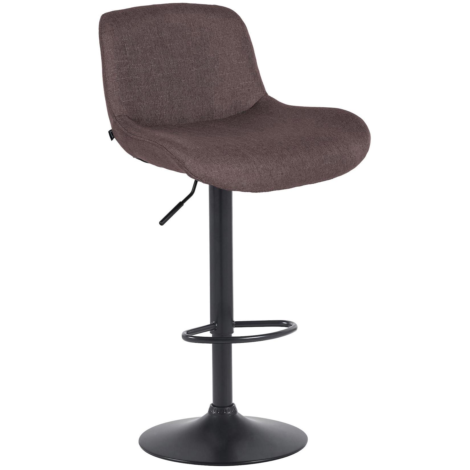 CLP Barhocker Solon Schwarz Stoff Farbe: dunkelbraun, Material: Stoff
