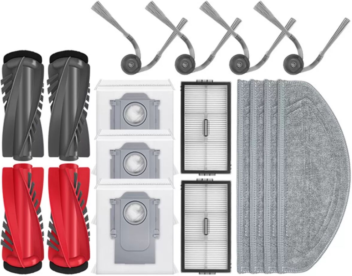 INF Ersatzzubehör-Set, kompatibel mit Roborock G30S PRO und Roborock Saros 20 – Hauptbürsten, Seitenbürsten, Filter,