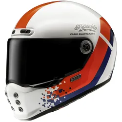 HJC V10 Fq20 Retro Integralhelm blau-rot - 2XL (62/63)