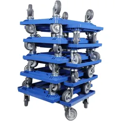 Transportroller Kunststoff 60x40 cm  4 Leichtlauf-Lenkrollen, ideal für Kisten ...