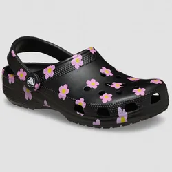 Crocs Unisex Classic Flower Clog - 39-40 - black