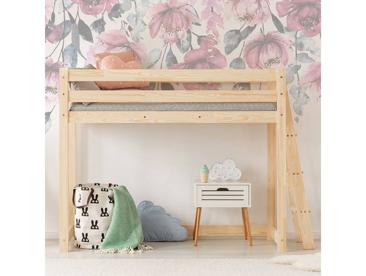 Lit mi-hauteur 70x140 sommier inclus Mark Bois