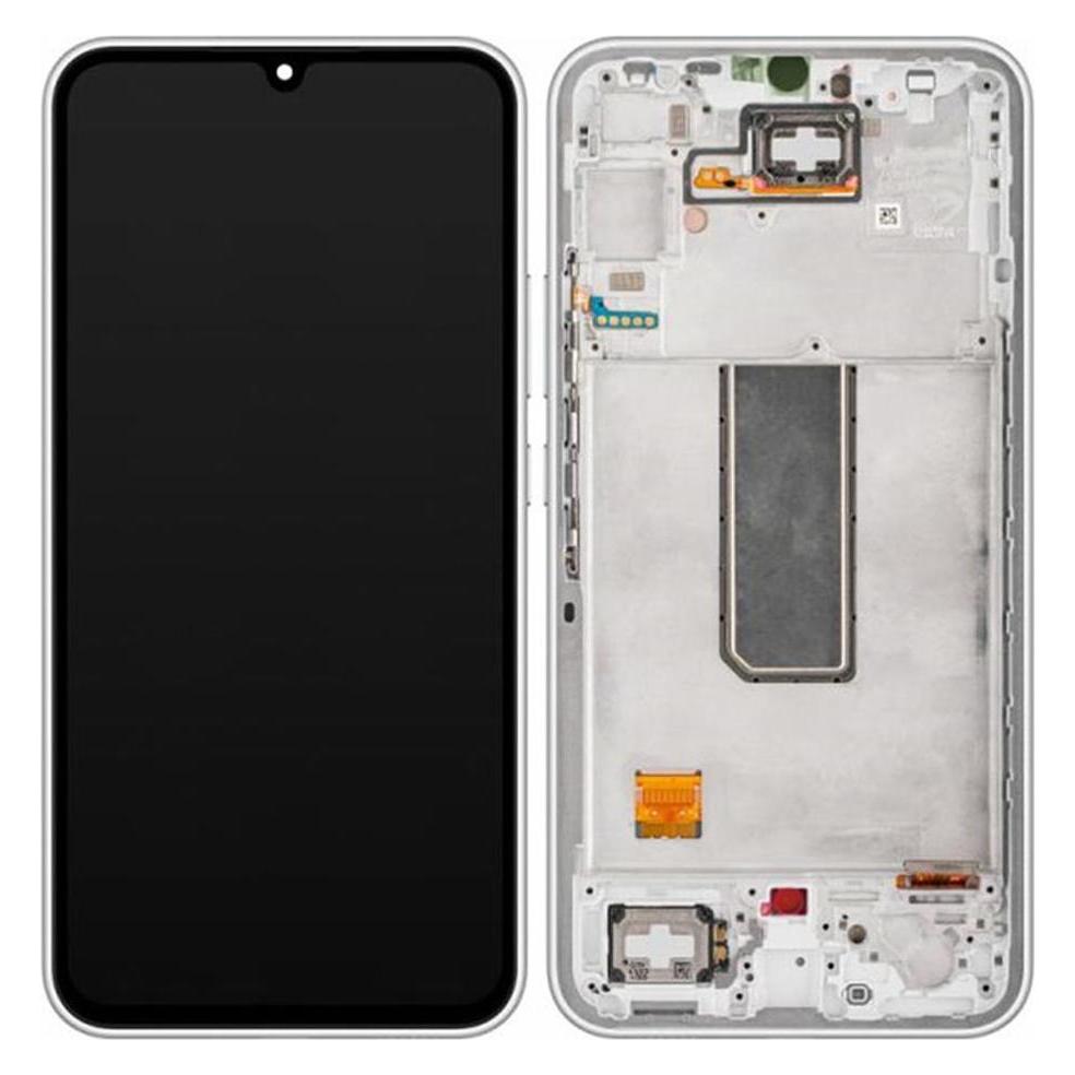 Samsung LCD + Touch + Frame für A346B Galaxy A34 5G - silver (Display, Samsung Galaxy A34 5G) (GH82-31200B)