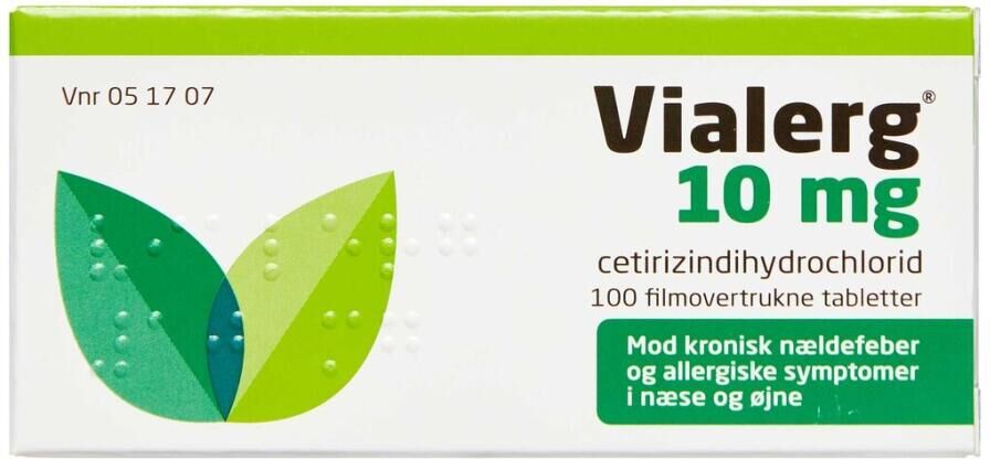 Vialerg 10 mg 100 stk Filmovertrukne tabletter