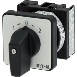 Eaton 019863 Umschalter, T0, 20 A, Einbau, 1 Baueinheit(en), Kontakte: 2, 45 °, tastend, mit 0-Stellung, mit 2-seitigem Rückzug nach 0, 1>0<2