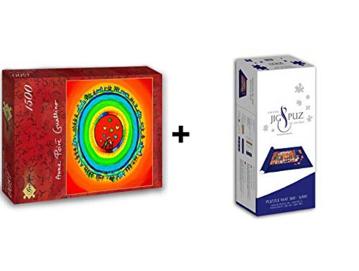 Puzzel 1500 stukjes - Anne Perry & Patrick Guallino - De rijke uren van de zeven harten + tapijt