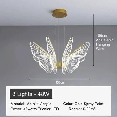 Uplift Essentials Synchronize Your Sanctuary With The High definition, High vibration Energy Of Our Butterfly Chandelier. Featuring A Soph 8 Heads warm Light