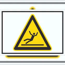 HB-Druck Vorsicht Rutschgefahr Symbol Schild A4 (210x297mm)