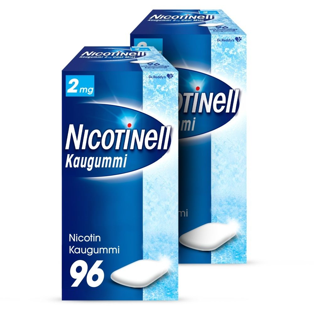 2x Nicotinell Kaugummi Cool Mint 2 mg 2x96 St
