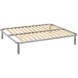 Dmora Doppelbettboden Malvina, Orthopädische Basis aus Birkensperrholz mit 13 Latten, 100% Made in Italy, Cm 160x190h 34