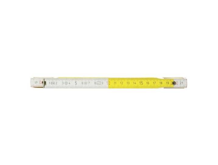 KS Tools 300.0063 Duimstok hout, wit/geel, 2m