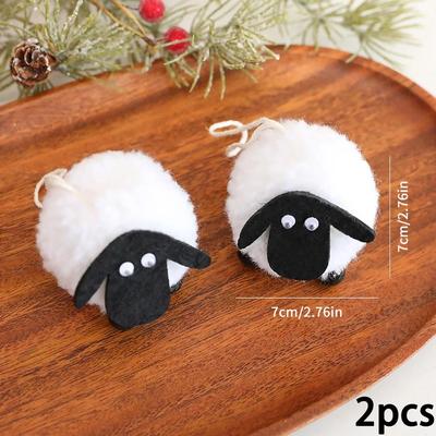 Inspire Essentials Cute Plush Sheep Eid Decorations Mini Ramadan Mubarak Table Decor Set 2pcs L