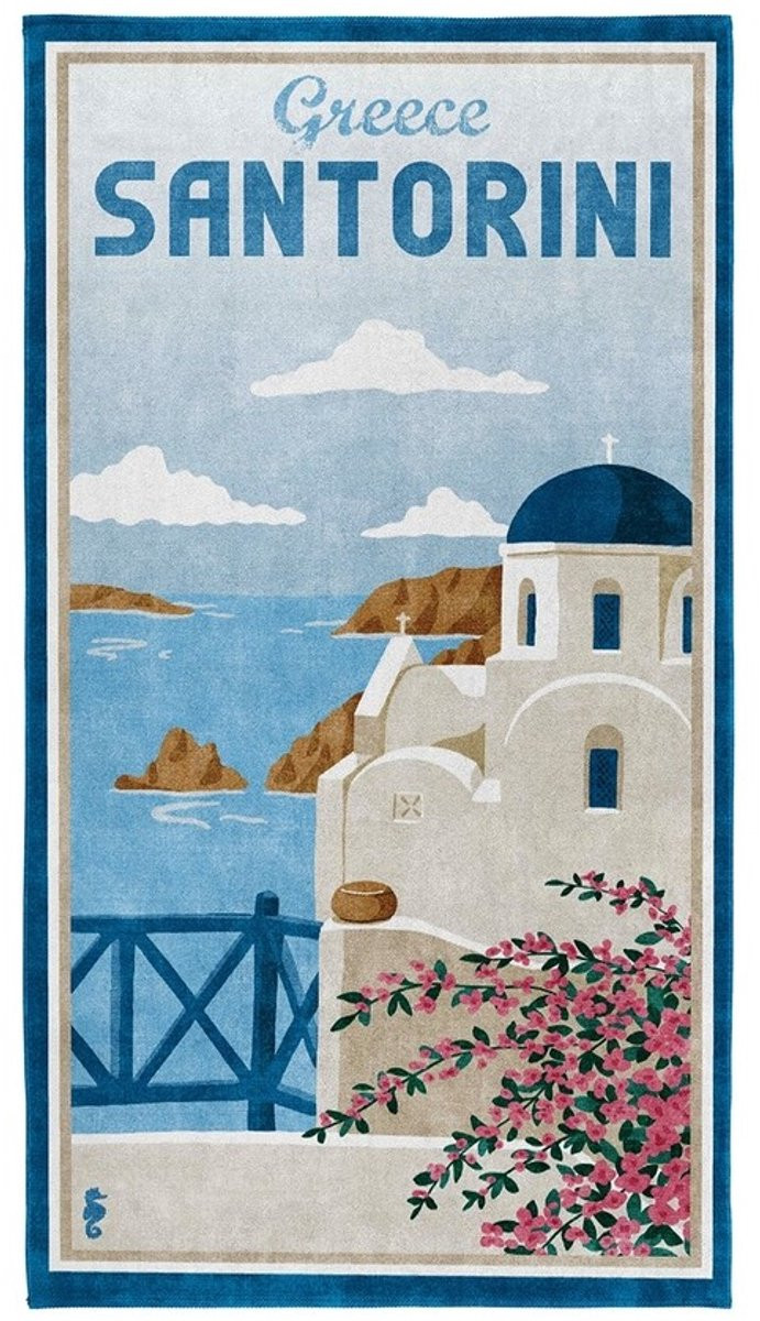 Seahorse strandlaken Santorini Blauw 90 x 170 cm