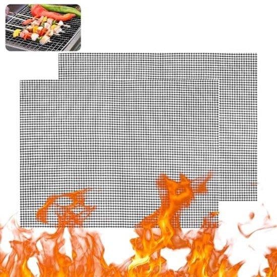 Herbruikbare BBQ Bakmat 42x36cm - Anti-aanbak Grillmat voor Elektrische Grills en Luchtfriteuse