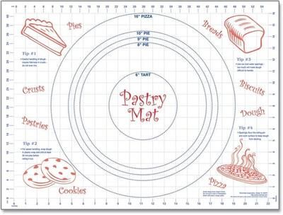 CounterArt "Cut N' Funnel Large Premium Flexible Plastic Pastry Mat 24"" x 18"" Made in the USA of BPA Free Flexible Plastic"