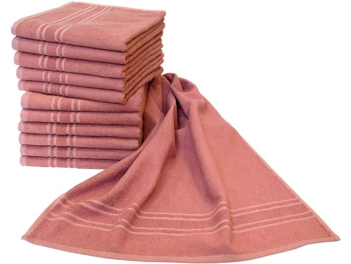 Handtücher DYCKHOFF Saphir Friseurhandtücher , rosa (altosa), B:47cm L:85cm, Frottier, Frottier, Handtücher, Handtücher, Farbecht und besonders strapazierfähig, 47x85 cm
